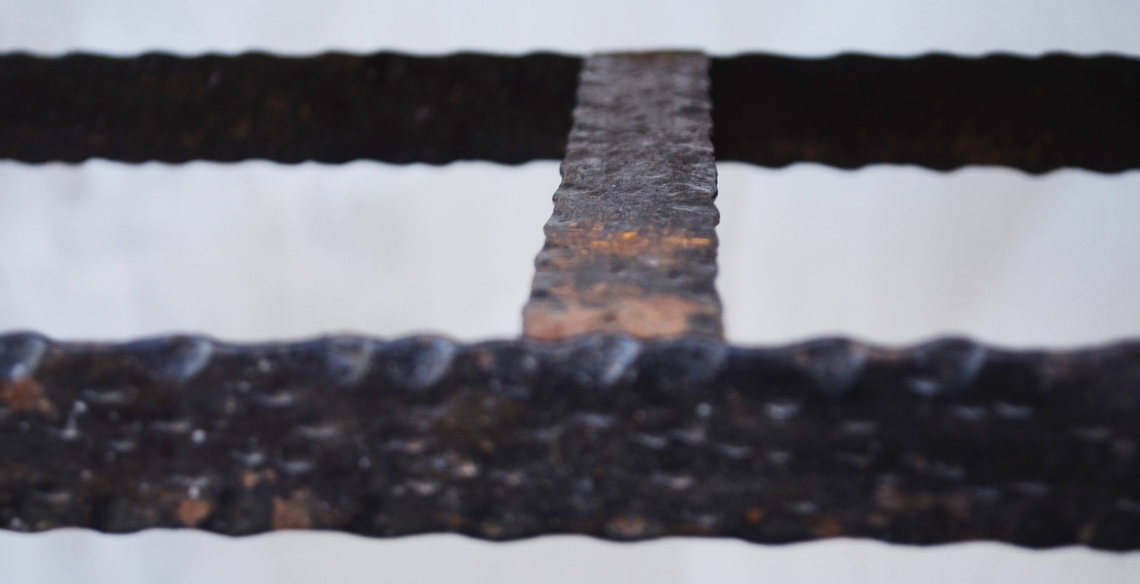 Viennese-style hammered iron flower planter holder Secession