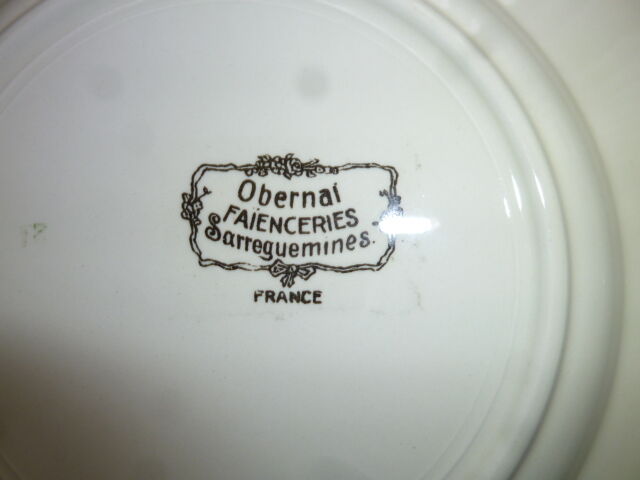 Set of 6 dessert plates in Sarreguemines model Obernai