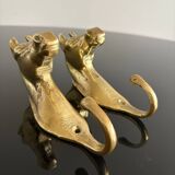 Coppia di Appendiabiti in Bronzo – Italia, Anni '50