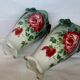 Vase art new pair KG Lunéville gilding decoration flower pink soliflore tulip tree