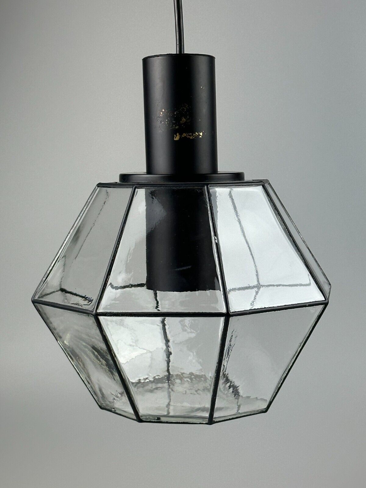 60s 70s hanging lamp ceiling lamp by Limburg Leuchten Germany glass metal