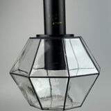 60s 70s hanging lamp ceiling lamp by Limburg Leuchten Germany glass metal