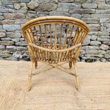 Vintage rattan armchair