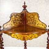 Late 19th Century Inlaid Corner Shelf, 1890s