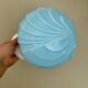 Applique globe vintage art déco en opaline bleue