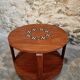 Table basse française mid-century en bois massif, années 1950
