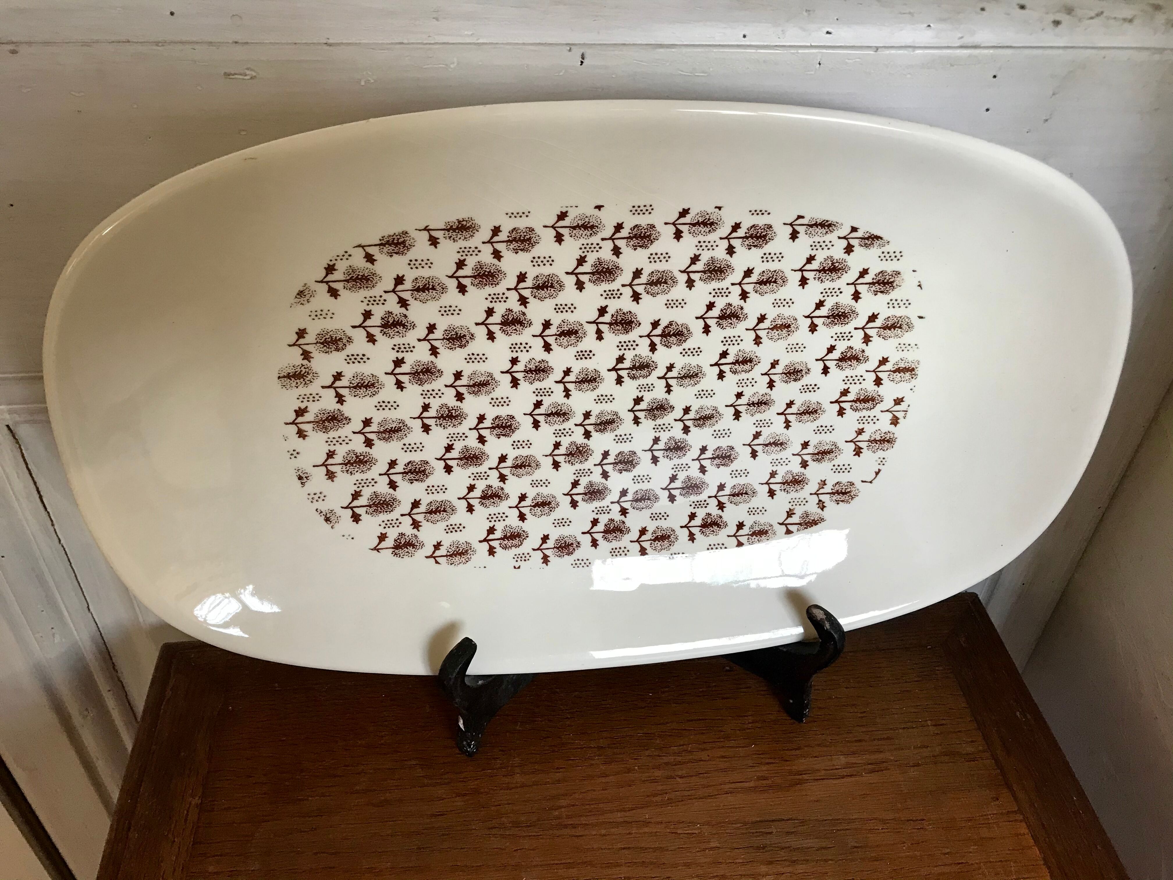 Gien vintage brown tree dish