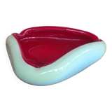 Ancienne coupelle vide poche cendrier double opaline