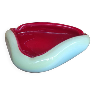 Old cup double opaline ashtray