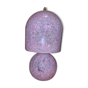 Lampe verre soufflé rose la rochère