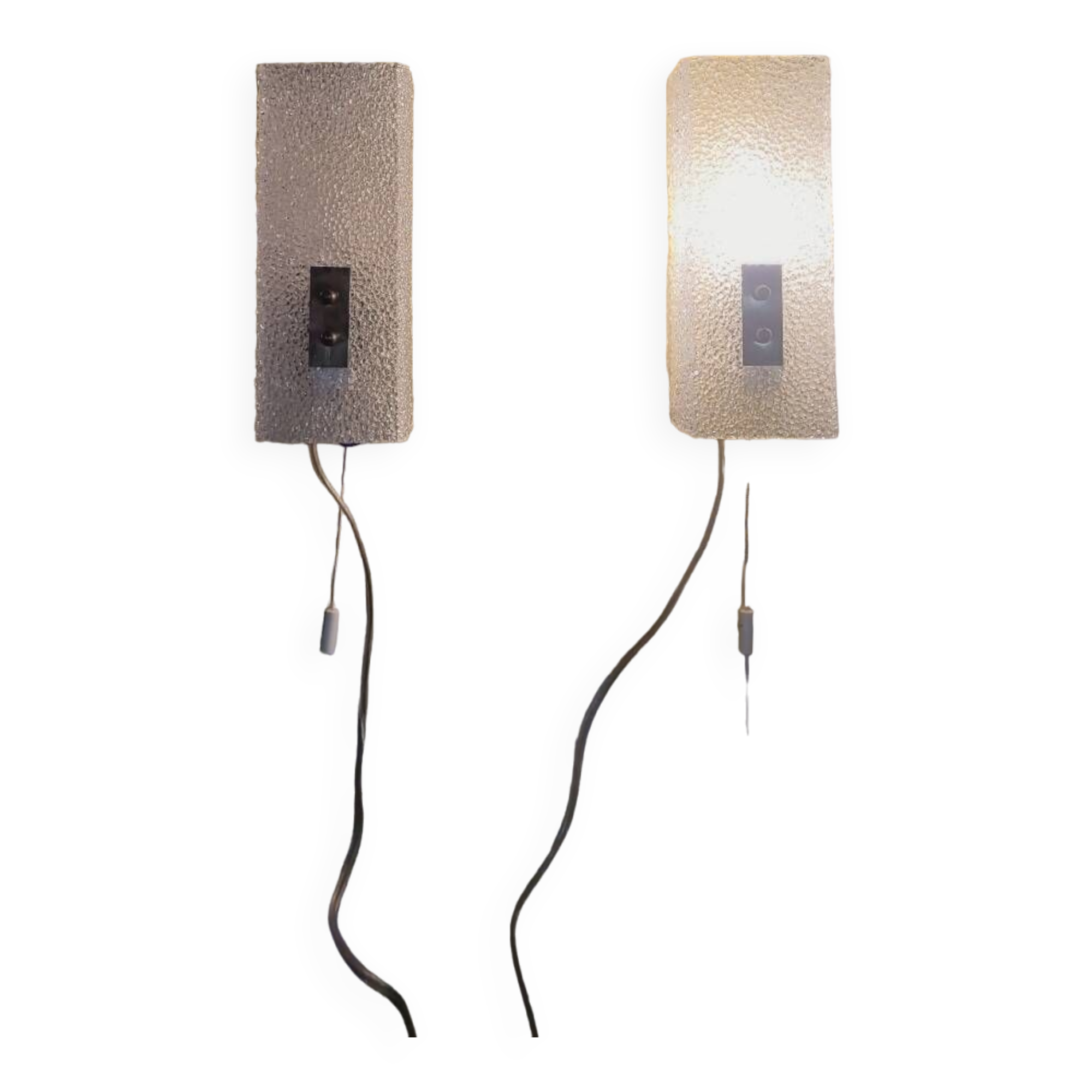 Pair of 60's Perspex wall lights
