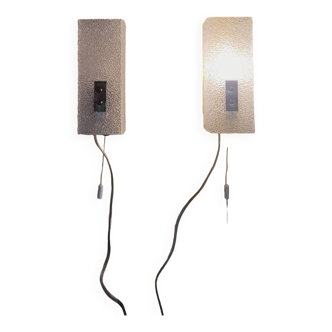 Pair of 60's Perspex wall lights