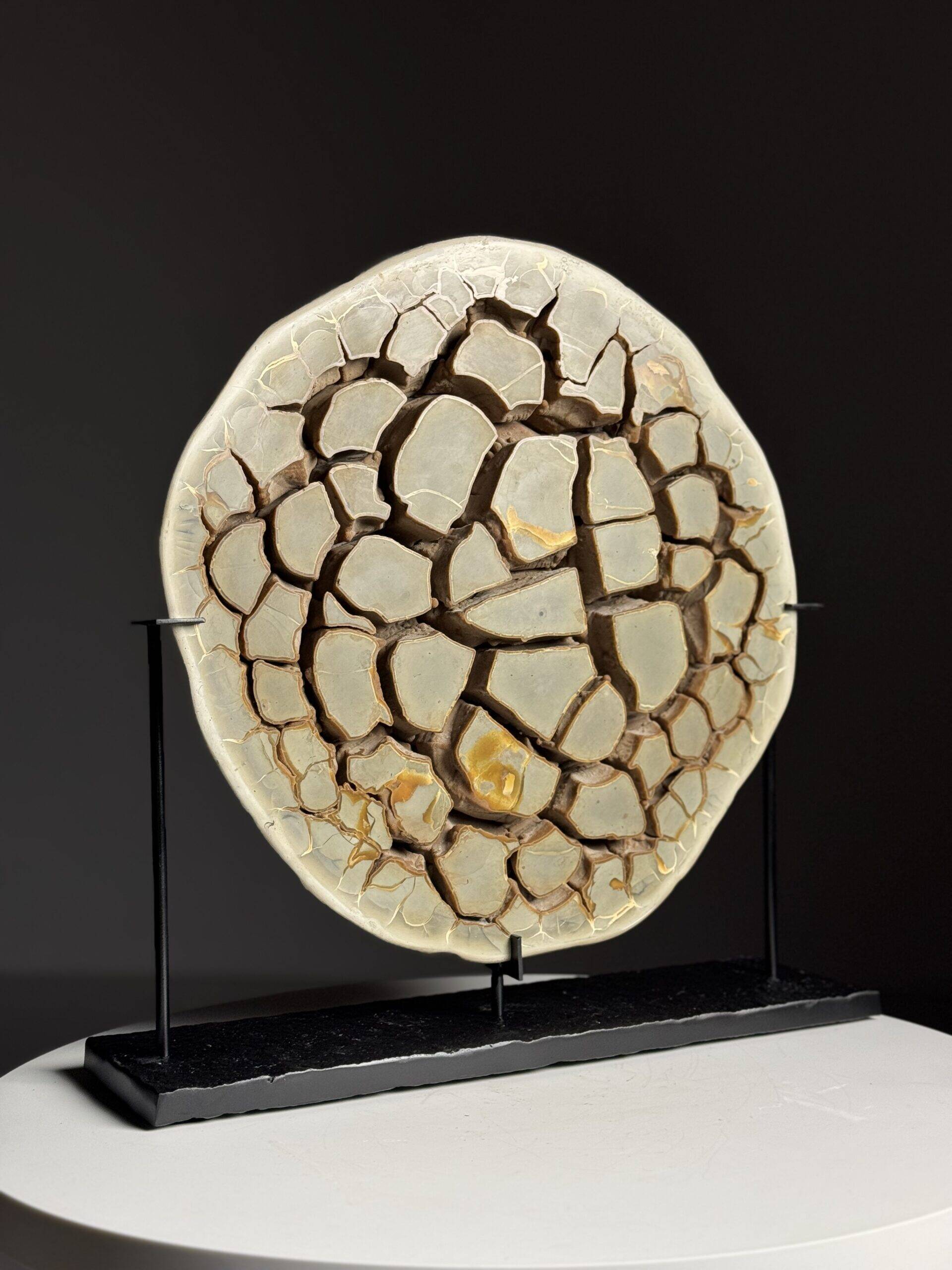 Septaria nodule on custom stand