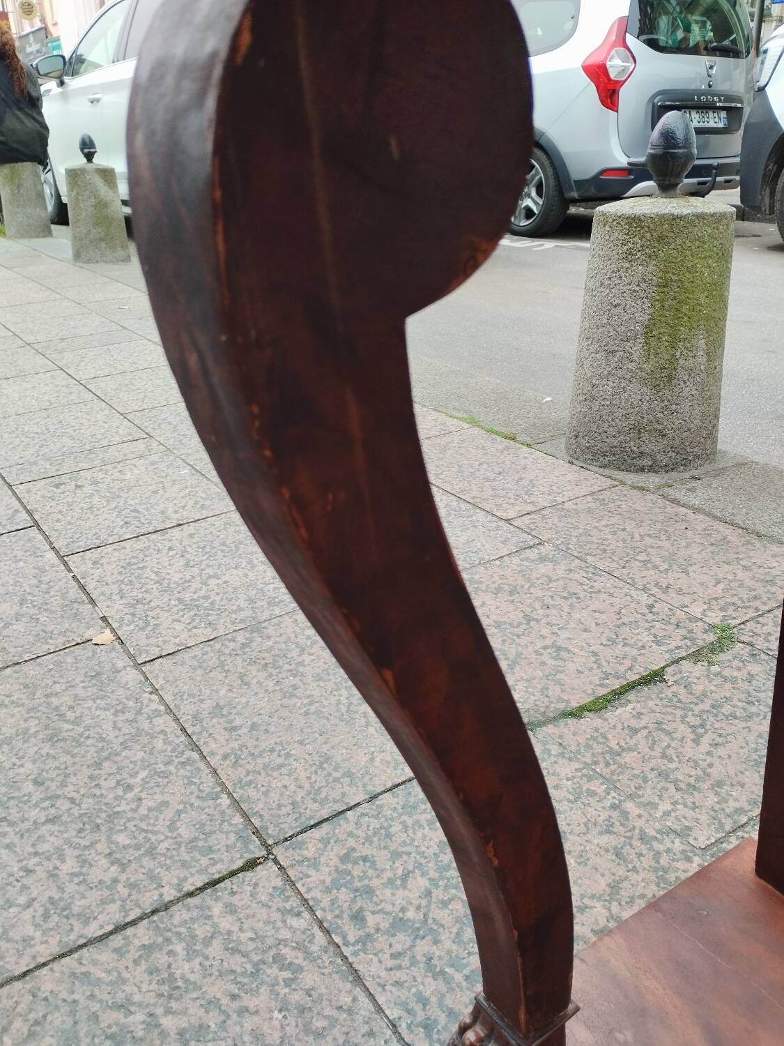 Antique Louis XVI style console with marble top