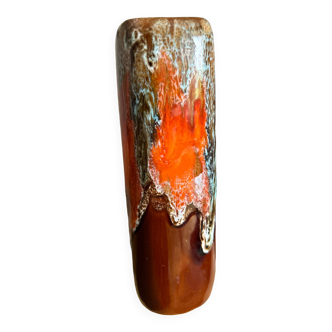 Slip glazed ceramic vase