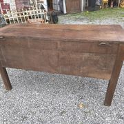Antique chest, oak kneading trough