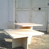 Two coffee tables giggle in travertine