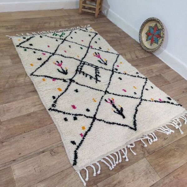 Tapis berbère laine fait main 172x110 cm