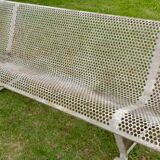 White metal garden or park bench