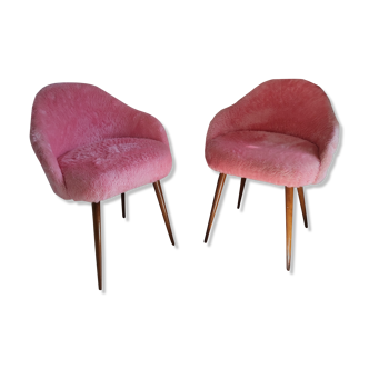 Pair of moumoute chairs from the 60s