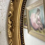 Antique oval mirror 34x27cm