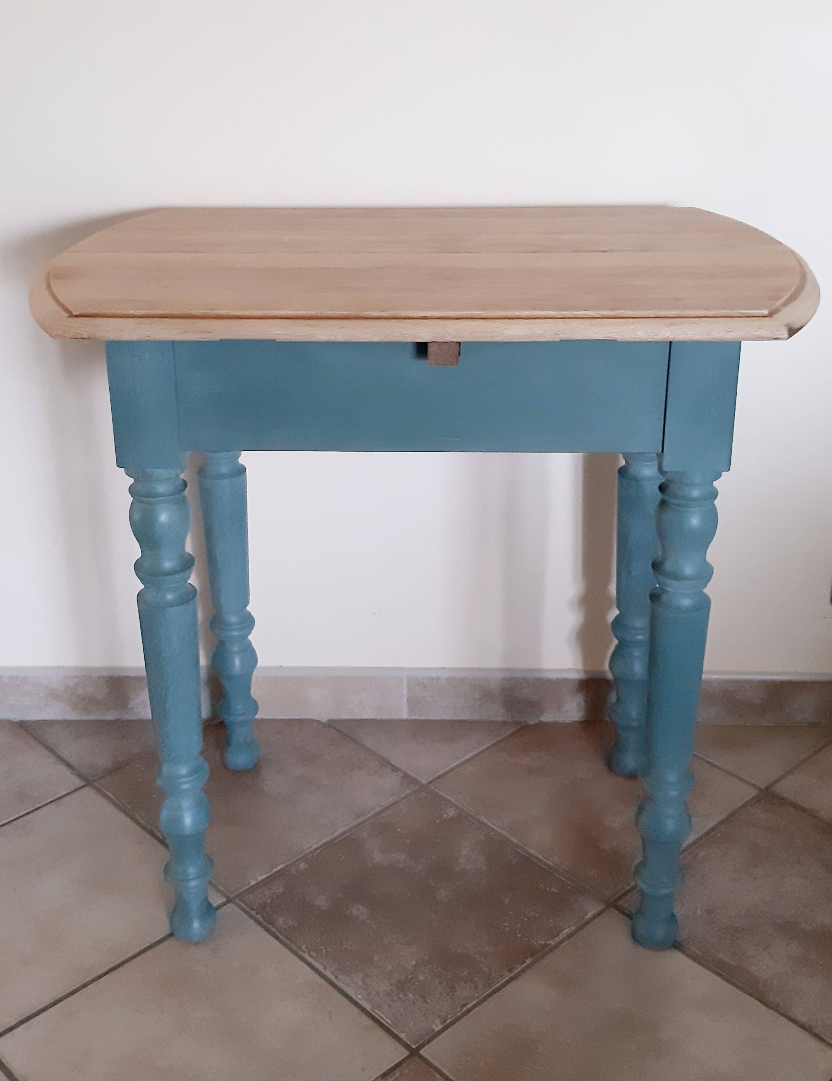 Console small renovated solid wood desk