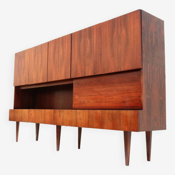 Grand buffet / buffet haut vintage en palissandre fabriqué dans les années 1960