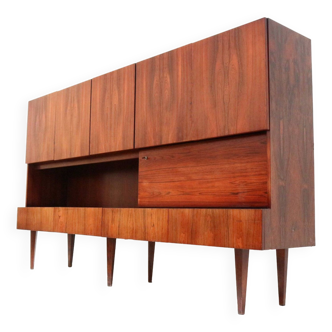 Large vintage rosewood sideboard / highboard made in the 1960s