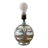 Pied de lampe en verre mercurisé, années 50