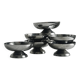 6 stainless steel dessert cups.