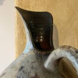 Pitcher with high neck ceramic pottery stoneware d'Art signed Roger Guèrin (1896/1954)