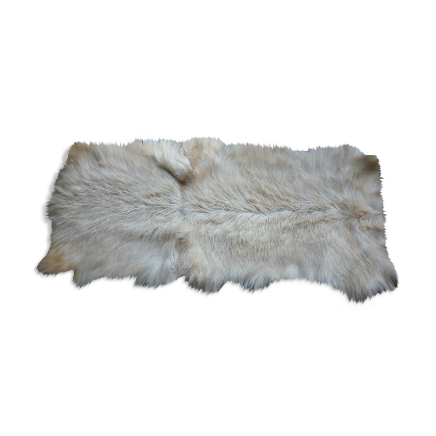 Skin of goat tannee white and beige 137x69cms