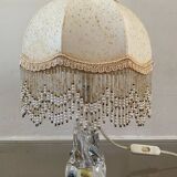 Lampe de chevet torsadé en cristal de Baccarat ancien