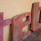 Letter to sign vintage metal "T".