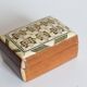 Old wooden box and mother-of-pearl