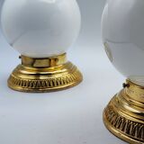 Pair of white opaline sconces