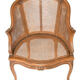 Louis XV style caned bergère armchair