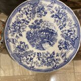 Assiette en porcelaine bleue ironstone
