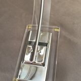 Cobra desk lamp in lucite and chromed metal  italy 80s