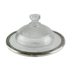 Beurrier couvert rond en cristal