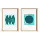 Duo de peintures abstraites - M300 et H246 - signées eEawy