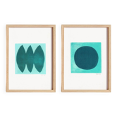 Duo de peintures abstraites - M300 et H246 - signées eEawy