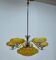 Art deco chrome and glass chandelier, 1930s