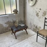 Empire style marble and mahogany coffee table