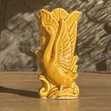 Vase céramique japonaise décor cygne