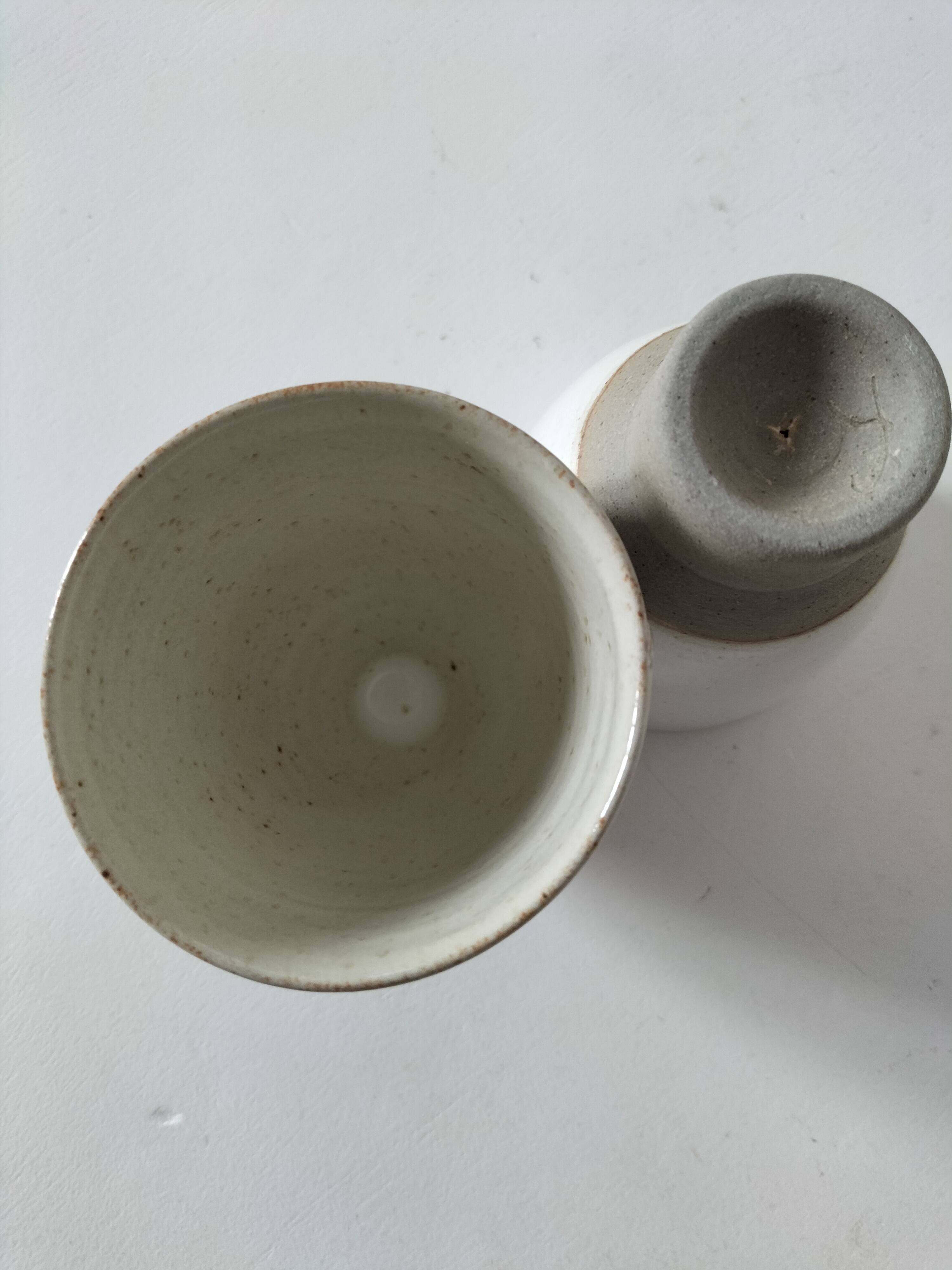 Two goblets on a pedestal Atelier Hurtault Puisaye