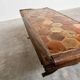 Vintage French Coffee Table in Terracotta with Oak and Iron Legs, Mid-20th Century