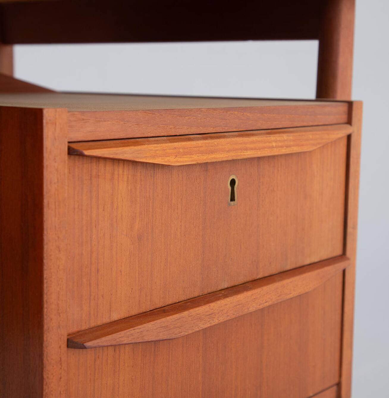 Scandinavian double-sided desk in teak by Gunnar Nielsen
