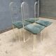 4 chaises plexiglas Roche et Bobois