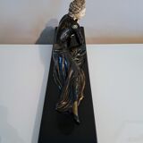 Chryselephantine sculpture signed Meneville